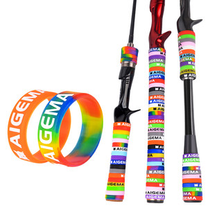 
Luya silicone anti-slip ring fishing rod handle wrap with protective cover lattice ring handle wrap with rod handle wrap with slingshot strap