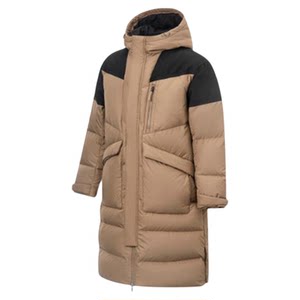 
Li Ning Long Down Jacket Men's 2026 Winter New Over-the-Knee Hooded Duck Down Warm Youth Sports Jacket