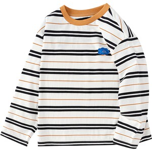 
Balabala children's long-sleeved T-shirt for boys and girls baby striped bottoming shirt spring and autumn new children's clothing pure cotton winter