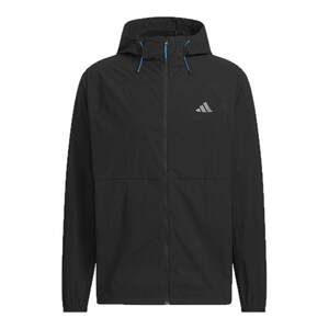 
adidas Adidas cool hooded thin jacket 2026 summer men's multi-pocket black woven jacket KR2511