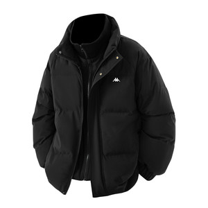 
Kappa Maillard style stand-collar cotton jacket for men and women, loose warm and thickened casual jacket for men and women, fake two pieces