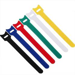 Cord storage and cable organizer with rolled cable harness and cable ties