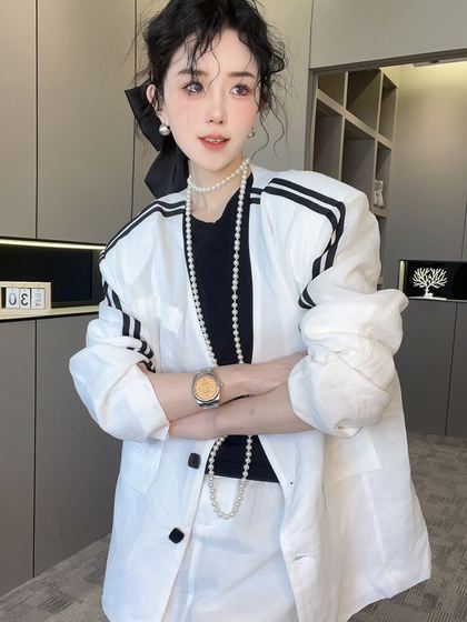 RR fashion 长袖外套高腰半身裙防晒套装两件套女2024夏季新款