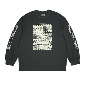 
CENLES AW25 'Film Moment' Retro Pattern Long Sleeve T-shirt Men's Loose American Casual Print TEE