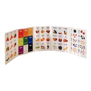 
ins Korean style vertical cognitive card baby screen book baby cognitive mirror children's folding toy Montessori early education