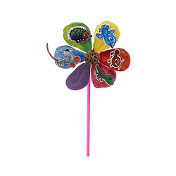 Rainbow-colored Garland Theme Handmade Diy Windmill Set Toy Making Agency Children's Kindergarten Materials