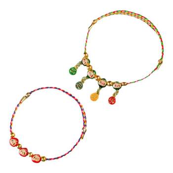 Dragon Boat Festival colorful rope bracelet small rice dumpling pendant hand-woven male and female baby children five-color thread hand rope gift