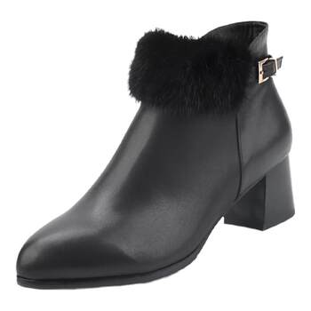 Plus size women's shoes 41 to 43 thick mink high heels