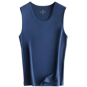 
Mengtejiao men's cotton vest in summer wear wide shoulder sleeveless base white suspender hurdle sports breathable shoulder