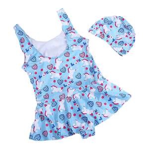 Children's swimsuit girl girls, small middle school children's new cute princess skirt swimwear, hot spring swimsuit summer