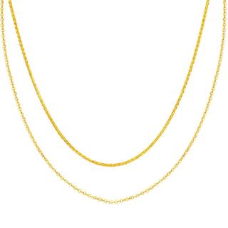 Chow Tai Fook 24K Gold Necklace - Twisted Chain Design Eof26