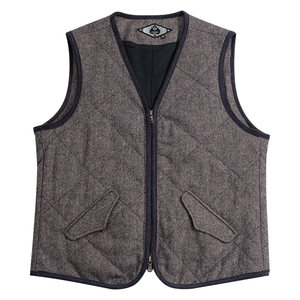 
SOARIN British style retro diamond shaped wool suit vest men winter herringbone cotton jacket horse clip vest