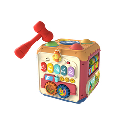 Baby Hand Beat Drum Hexahedral Educational Toy For Children Aged 0 To 12 Months And Above Multi-faceted Beat Drum