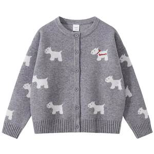 
Ueki children's sweater 2026 spring new style girls dog versatile knitted cardigan boys sweater children's clothing