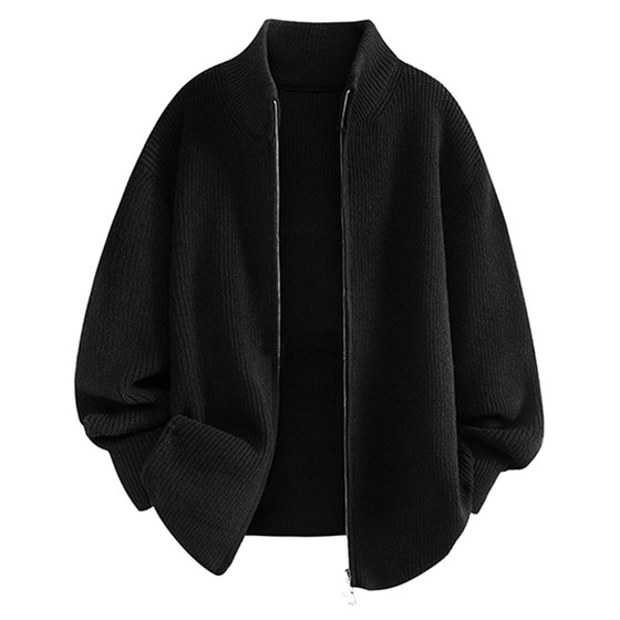 
Men's winter zipper sweater men's winter thickened warm long-sleeved wool sweater men's top sweater