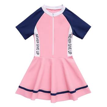 [UPF50+High-powered sun protection] Children's one-piece swimming dress