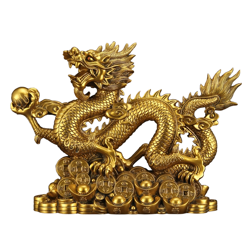 銅器 五爪銅龍金龍 办公室 客厅 招财 開運 鎮宅辟邪 工芸品 美術品 置物 铜龙招财摆件生肖五爪金龙办公室桌面店铺公司乔迁送礼仿