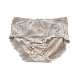 Underwear pure cotton French women's peach buttocks lifting women's pants women's mid-waist shorts for girls comfortable shorts cotton breathable
