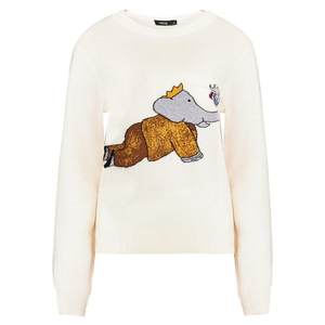 
HAVVA lazy cartoon jacquard comfortable and easy to wear sweater women's pullover sweater 2025 autumn and winter M1421