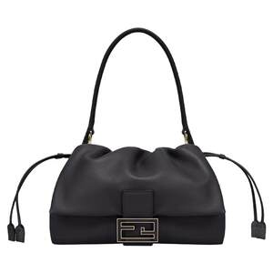 
Fenlin Kana top layer cowhide drawstring baguette pleated cloud baguette portable shoulder crossbody tote bag for women