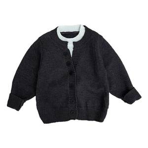 
Boys' winter style fake two-piece thickened sweater baby Korean style warm sweater baby round neck pullover top