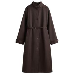 
HM Women's Windbreaker 2025 Autumn New French Style Casual Jacket Woven Belted Coat 1311900