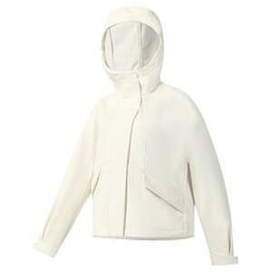 
FILA Official Women's Woven Jacket 2025 Winter New Fitness Sports Loose Velvet Hooded Top