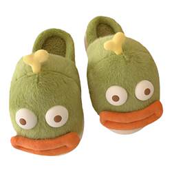 Thin strips of personality and cute sausage mouth home cotton slippers