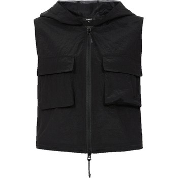 ONLY light and thin solid color large pocket short vest
