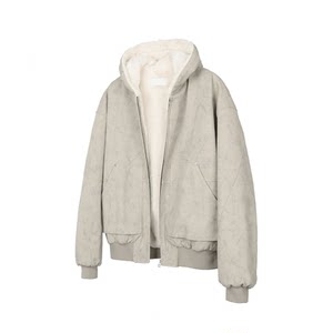 
Wukong is in stock, American-style imitation mink marble mountain sculpture hooded cotton coat for men, winter trendy brand couple's warm cotton coat