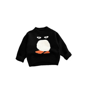 
Baby boy winter cute cartoon thickened warm sweater boy Korean style casual sweater baby pullover top