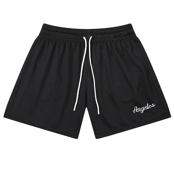 Men's shorts summer breathable, loose, fast dry running mid -pants casual beach American quarter -pants basketball short sleeves