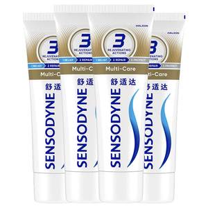 Comfortable anti -sensitive toothpaste multi -effect care 100g*4 sets of sets of sets of cleaning oral alleviated tooth sensitive and anti -moth