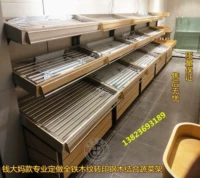 Тетя Цянь Цянь Все железные древесины Перенос сталь и древесина в сочетании с овощами свежие супермаркеты, овощи и фруктовые стойки на полке