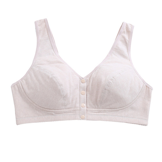 Follow -bucking girl large size full cotton thin bras, branter summer cupless cupless sponge, no steel ring, obese obese mm student underwear
