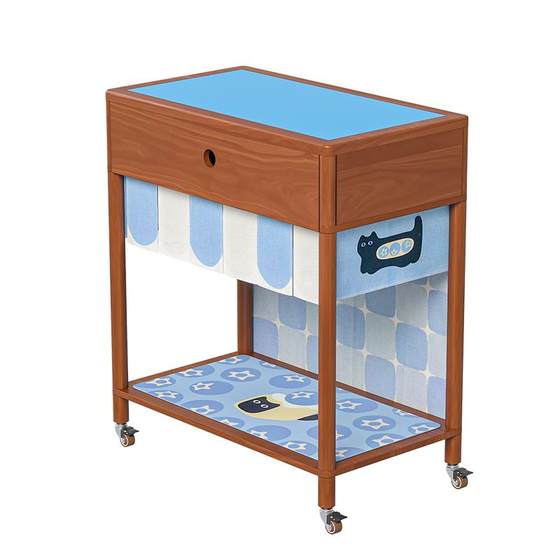 
[Cat Cafeteria] Cabinet with storage rack on cat litter box pet supplies dog food canned balcony solid wood multi-layer storage rack