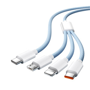
Cubixing Typec three-in-one data cable car one-to-three charging cable 100W suitable for Huawei iPhone17 Apple 16 mobile phone 15promax fast charging PD27W multi-function dual C port