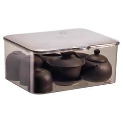 Tea set storage box with lid dust-proof and transparent