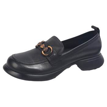 Large-size leather shoes for thick heels