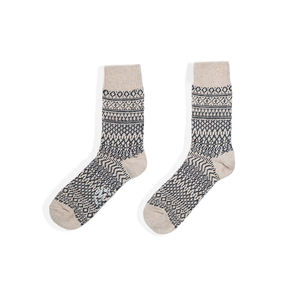 Maden workwear American retro Fair Island knitted mid-tube socks ethnic style Amei Kaji warm long socks men's winter
