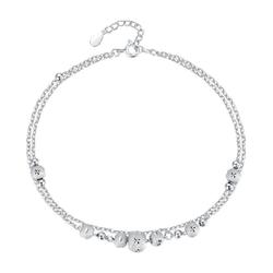 China Gold Zhenshang Silver Sansheng Iii Sterling Silver Anklet For Women - Perfect Gift For Valentine's Day