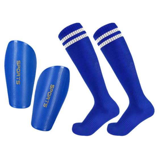 
[Two-piece set] Children's football socks leg guard plate set men's long-top over-knee calf guard shin guard plate combination