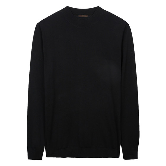 
[100% Pure Wool] Caizi Men's Warm Men's Wool Sweater New Bottoming Long Sleeve Cashmere Sweater for Men