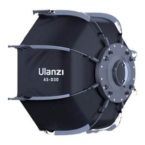 Ulanzi Youbasket Mini Baorong checkpoint quick disassembly octagonal 30cm soft box 40W palm COB lamp live broadcast room fill light soft cover studio lighting equipment accessories