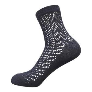 
Peugeot mid-calf men's mesh socks spring and summer cotton hollow breathable versatile solid color cotton simple hand-knitted style Japanese style