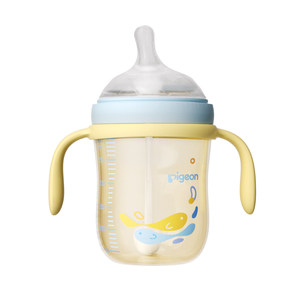 
Pigeon ultra-wide caliber duckbill learning drinking cup for infants 6 months + baby drinking cup ppsu straw cup anti-choking bottle