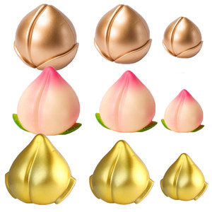 
Peach Cake Decoration Ornaments Plastic Peach Birthday Old Man Grandpa and Grandma Birthday Birthday Plug-in Baking Accessories