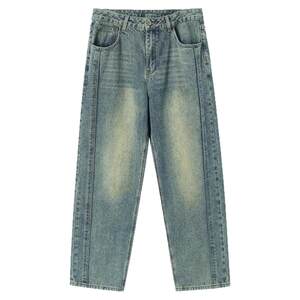 
Liushi Men's Straight Jeans 2026 New Spring and Autumn Men's Retro Distressed Street Versatile Long Pants