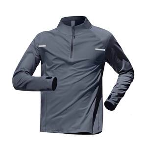 
Half-zip quick-drying long-sleeved men's sports T-shirt tops football training clothes running jacket fitness spring sweatshirt