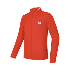 
FILA official men's knitted long-sleeved jacket 2024 autumn new fitness sports basic stand collar top
